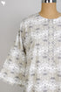 40s Cotton Kaftan in Grey Graphic Print