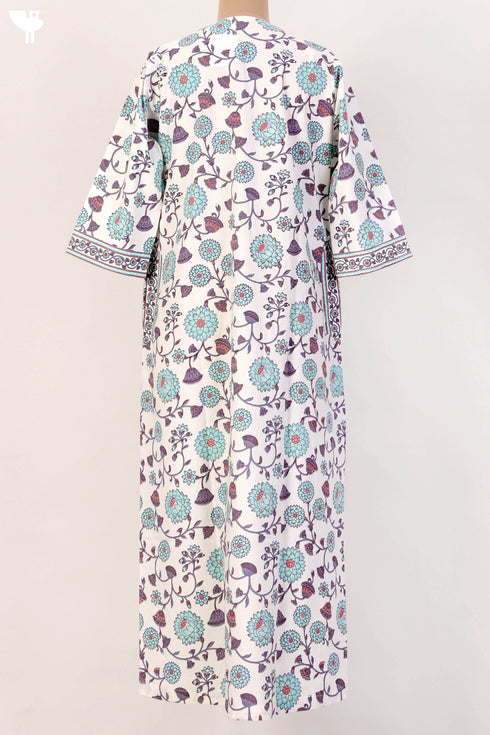 40s Cotton Kaftan In Floral Print