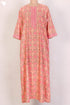 Bizzy Lizzy Cotton Kaftan In Floral Block Print