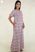 40s Cotton Kaftan In Floral Block Print