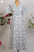 40s Cotton Kaftan in Pastel Shades Hand Screen Print