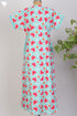 40s Cotton Kaftan In Floral Block Print