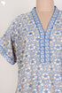 Bizzy Lizzy Kaftan in Blue Floral Block Print