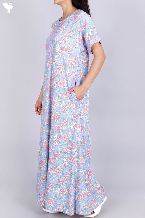 Bizzy Lizzy Kaftan in Floral Block Print
