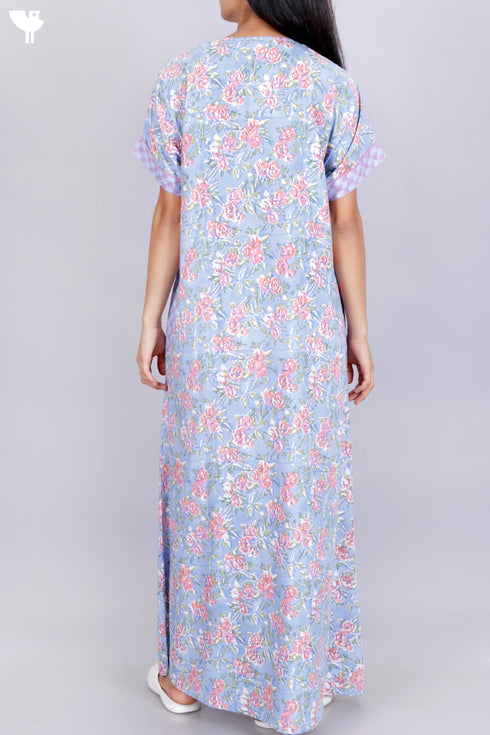 Bizzy Lizzy Kaftan in Floral Block Print