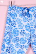 Cambric Cotton Cropped Pajama Set In Floral Block Print