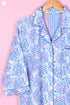 Cambric Cotton Long Pajama Set In Floral Block Print
