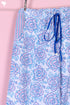 Cambric Cotton Long Pajama Set In Floral Block Print