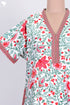 40s Cotton V-Neck Kaftan in Floral Print