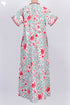 40s Cotton V-Neck Kaftan in Floral Print