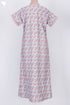 40s Cotton V- Neck Kaftan In Floral Print