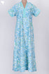 40s Cotton V- Neck Kaftan In Paisley Print