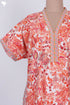 40s Cotton V- Neck Kaftan In Paisley Print