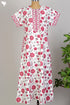 40s Cotton Kaftan in Magenta Floral Hand Screen Print