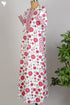 40s Cotton Kaftan in Magenta Floral Hand Screen Print