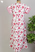 40s Cotton Kaftan in Magenta Floral Hand Screen Print