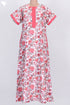 40’s Cotton Zipper Front Kaftan In Floral Print