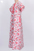 40’s Cotton Zipper Front Kaftan In Floral Print