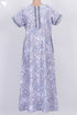 40s Cotton Zipper Front Kaftan In Abstract Paisley Block Print