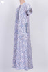40s Cotton Zipper Front Kaftan In Abstract Paisley Block Print