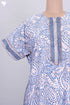40s Cotton Zipper Front Kaftan In Abstract Paisley Block Print