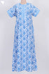 40s Cotton Zipper Front Kaftan In Floral Block Print
