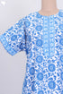 40s Cotton Zipper Front Kaftan In Floral Block Print