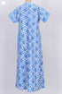 40s Cotton Zipper Front Kaftan In Floral Block Print