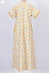 40s Cotton Zipper Kaftan In Floral Block Print