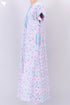 40s Cotton Zipper Front Kaftan In Floral Block Print