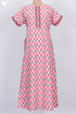Cambric Cotton Zipper Front Kaftan In Floral Print