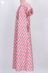 Cambric Cotton Zipper Front Kaftan In Floral Print
