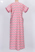 Cambric Cotton Zipper Front Kaftan In Floral Print