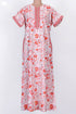 Cambric Cotton Zipper Front Kaftan In Floral Print