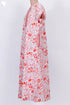 Cambric Cotton Zipper Front Kaftan In Floral Print