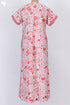 Cambric Cotton Zipper Front Kaftan In Floral Print