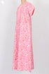 Soft Cambric Cotton Zipper Front Kaftan In Floral Block Print