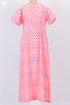 Cambric Cotton Zipper Kaftan In Graphic Block Print