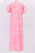 Cambric Cotton Zipper Kaftan In Graphic Block Print