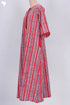 40s Cotton Zipper Front Kaftan In Graphic Block Print