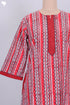 40s Cotton Zipper Front Kaftan In Graphic Block Print
