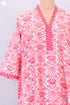 Bizzy Lizzy Full Sleeved Kaftan In Floral Block Print