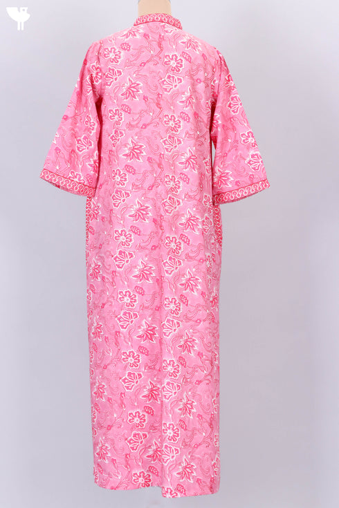 Bizzy Lizzy Full Sleeved Kaftan In Floral Block Print
