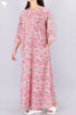 Bizzy Lizzy Full Sleeved Zip Kaftan In Floral Block Print