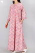 Bizzy Lizzy Full Sleeved Zip Kaftan In Paisley Block Print