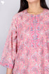 Bizzy Lizzy Full Sleeved Zip Kaftan In Paisley Block Print