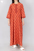 Bizzy Lizzy Full Sleeved Zip Kaftan In Floral Block Print