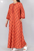 Bizzy Lizzy Full Sleeved Zip Kaftan In Floral Block Print