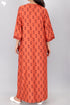 Bizzy Lizzy Full Sleeved Zip Kaftan In Floral Block Print