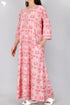 Bizzy Lizzy Full Sleeved Zip Kaftan In Floral Block Print